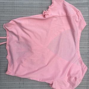 Shein pink scrunch top
